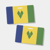 Vlag van Saint Vincent en de Grenadines Badge (Voor- en achterkant)