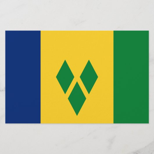 Vlag van Saint Vincent en de Grenadines Briefpapier (Voorkant)