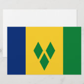 Vlag van Saint Vincent en de Grenadines Briefpapier (Voorkant / Achterkant)