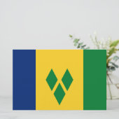 Vlag van Saint Vincent en de Grenadines Briefpapier (Staand voorkant)