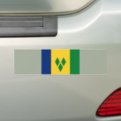 Vlag van Saint Vincent en de Grenadines Bumpersticker (Op auto)