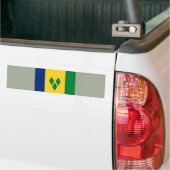 Vlag van Saint Vincent en de Grenadines Bumpersticker (Op Truck)