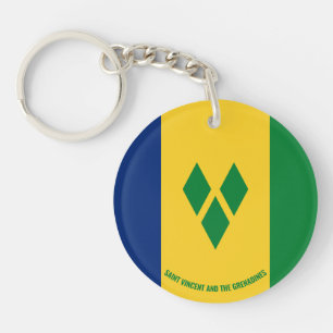 Vlag van Saint Vincent en de Grenadines Charmant Sleutelhanger