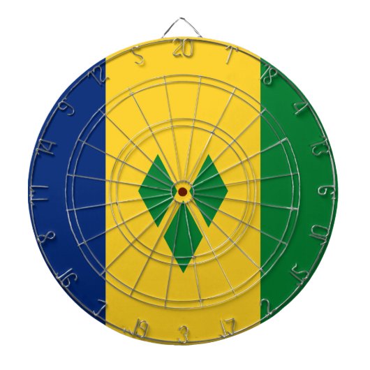 Vlag van Saint Vincent en de Grenadines Dartbord (Voorkant)