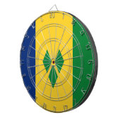 Vlag van Saint Vincent en de Grenadines Dartbord (Voorkant Rechts)