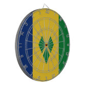 Vlag van Saint Vincent en de Grenadines Dartbord (Voorkant Links)