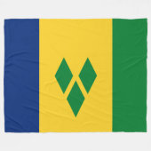 Vlag van Saint Vincent en de Grenadines Fleece Deken (Voorkant (Horizontaal))