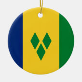 Vlag van Saint Vincent en de Grenadines Keramisch Ornament (Voorkant)