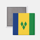 Vlag van Saint Vincent en de Grenadines Magneet (Voorkant / Achterkant)