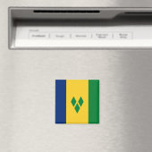 Vlag van Saint Vincent en de Grenadines Magneet (Insitu (Vaatwasser))