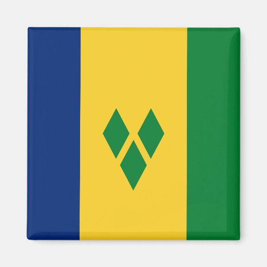 Vlag van Saint Vincent en de Grenadines Magneet (Voorkant)