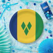 Vlag van Saint Vincent en de Grenadines Papieren Bordje (Feest)