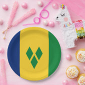 Vlag van Saint Vincent en de Grenadines Papieren Bordje (Feest)