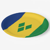 Vlag van Saint Vincent en de Grenadines Papieren Bordje (Gekanteld)