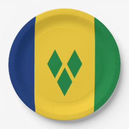 Vlag van Saint Vincent en de Grenadines Papieren Bordje