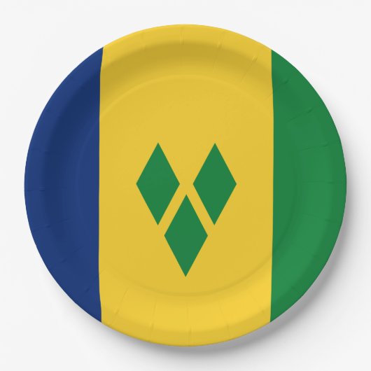 Vlag van Saint Vincent en de Grenadines Papieren Bordje (Voorkant)