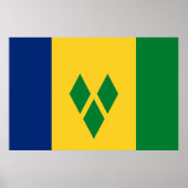 Vlag van Saint Vincent en de Grenadines Poster (Voorkant)