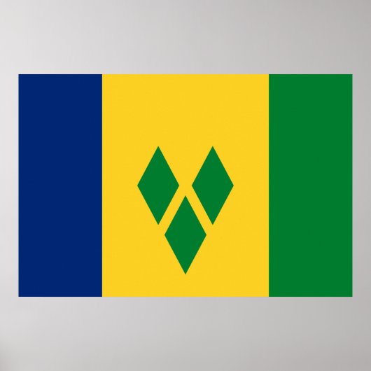 Vlag van Saint Vincent en de Grenadines Poster (Voorkant)