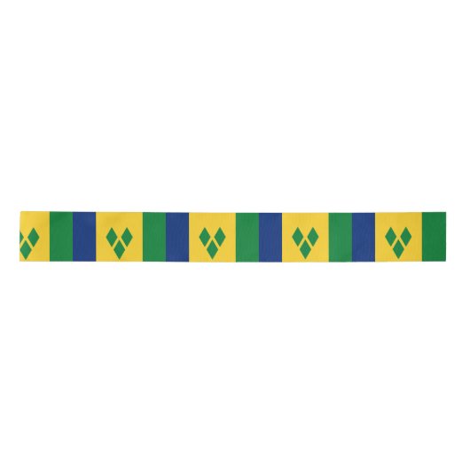 Vlag van Saint Vincent en de Grenadines Satijnen Lint (Voorkant)