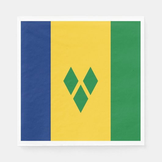 Vlag van Saint Vincent en de Grenadines Servet (Voorkant)