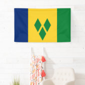 Vlag van Saint Vincent en de Grenadines Spandoek (Insitu)