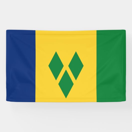 Vlag van Saint Vincent en de Grenadines Spandoek (Horizontaal)