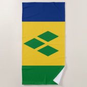 Vlag van Saint Vincent en de Grenadines Strandlaken (Voorkant)