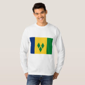 Vlag van Saint Vincent en de Grenadines T-shirt (Voorkant volledig)
