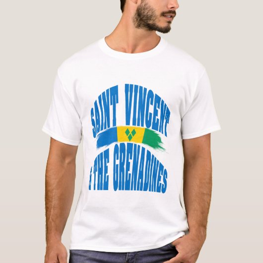 Vlag van Saint Vincent en de Grenadines T-shirt (Voorkant)