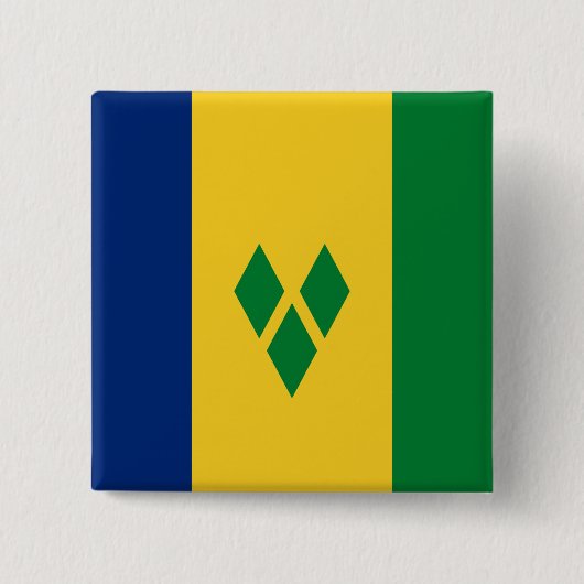 Vlag van Saint Vincent en de Grenadines Vierkante Button 5,1 Cm (Voorkant)