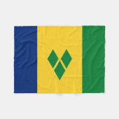 Vlag van Saint Vincent Fleece Deken (Voorkant (Horizontaal))