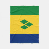 Vlag van Saint Vincent Fleece Deken (Voorkant)