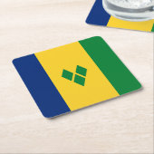 Vlag van Saint Vincent Kartonnen Onderzetters (Schuin)
