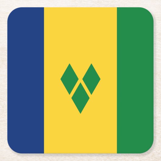 Vlag van Saint Vincent Kartonnen Onderzetters (Voorkant)