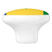 Vlag van Saint Vincent Keramische Knop (Zijkant)