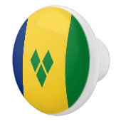 Vlag van Saint Vincent Keramische Knop (Rechts)