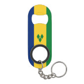 Vlag van Saint Vincent Mini Flessenopener (Achterkant)