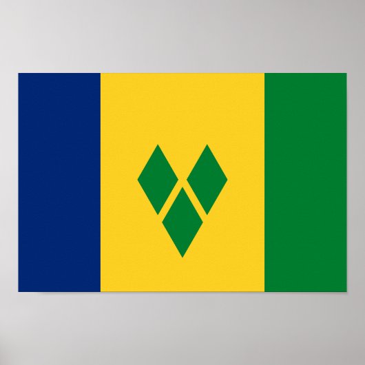 Vlag van Saint Vincent Poster (Voorkant)