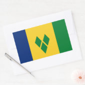 Vlag van Saint Vincent Rechthoekige Sticker (Envelop)