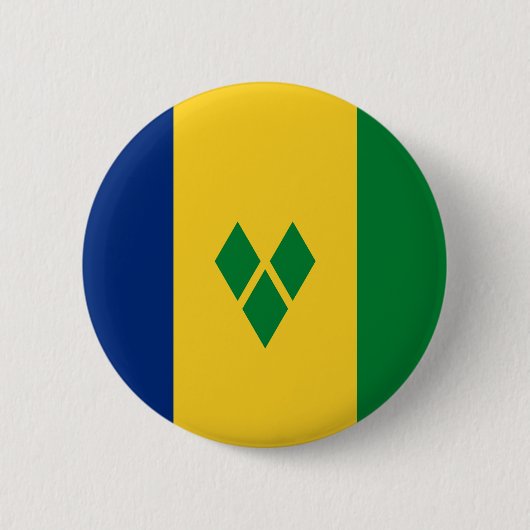 Vlag van Saint Vincent Ronde Button 5,7 Cm (Voorkant)