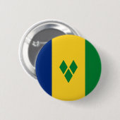 Vlag van Saint Vincent Ronde Button 5,7 Cm (Voorkant /achterkant)