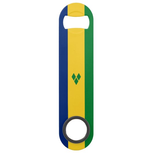 Vlag van Saint Vincent Speed Flessenopener (Voorkant)
