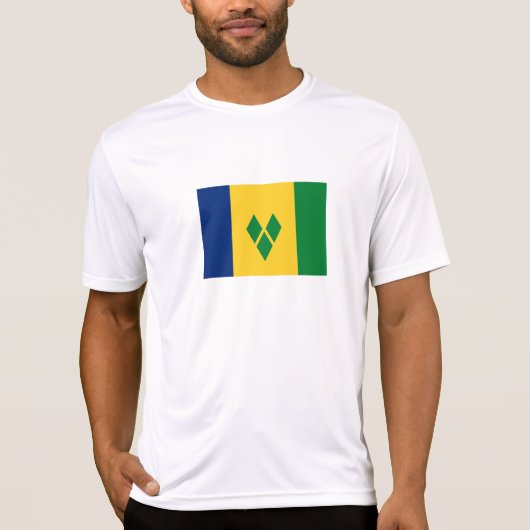 Vlag van Saint Vincent T-shirt (Voorkant)