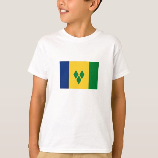 Vlag van Saint Vincent T-shirt (Voorkant)