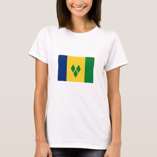 Vlag van Saint Vincent T-shirt (Voorkant)