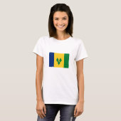 Vlag van Saint Vincent T-shirt (Voorkant volledig)