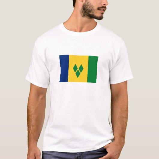 Vlag van Saint Vincent T-shirt (Voorkant)