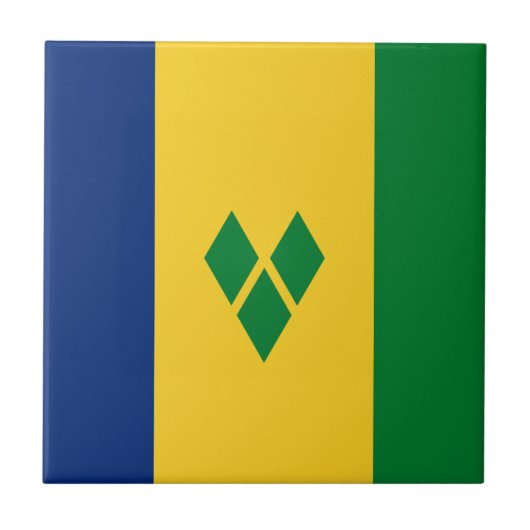 Vlag van Saint Vincent Tegeltje (Voorkant)