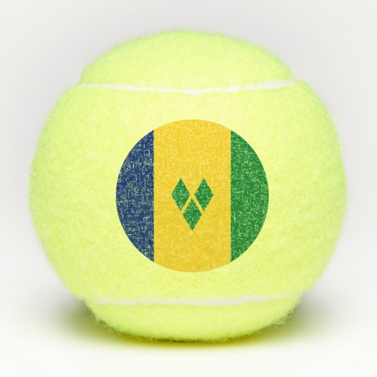 Vlag van Saint Vincent Tennisballen (Voorkant)