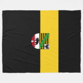 Vlag van Saksen-Anhalt Fleece Blanket (Voorkant (Horizontaal))